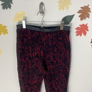 Forever 21 Red/Black Pattern Pants